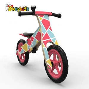 New design girls pink wooden toy bike for wholesale W16C275