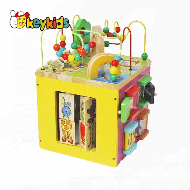 Kids Wooden Busy Cube For Creativity W12D048B