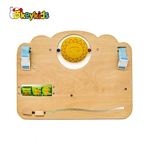 New hottest early education busy board wooden toddler activity board for baby diy W12D082