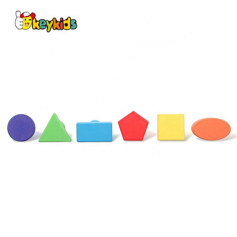 New design baby wooden shape matching toy with knob W13E112