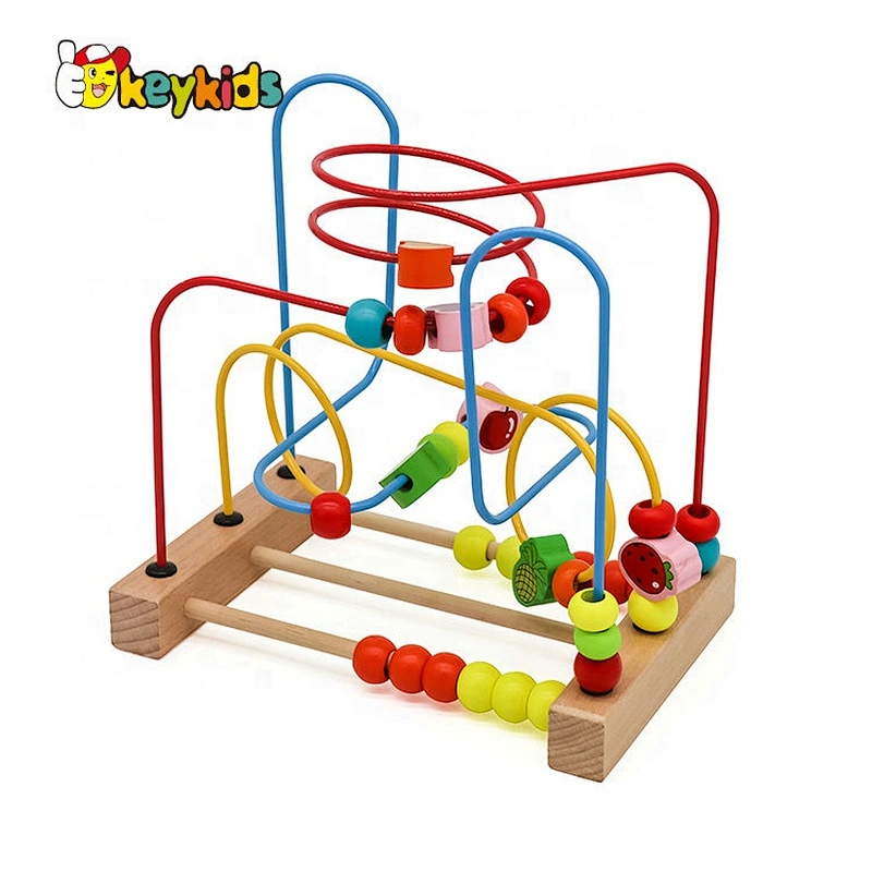 Kid School Learning Toys Wooden Bead Maze W11B098