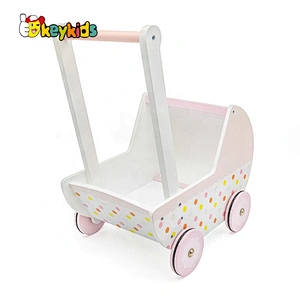 Top Sale Learning Walking Pink Wooden Kids Walker For Wholesale W16E102B
