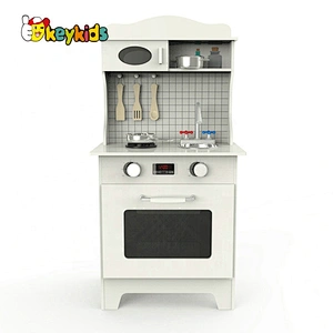 New Original Design small white wooden toy kitchen set for kids W10C548