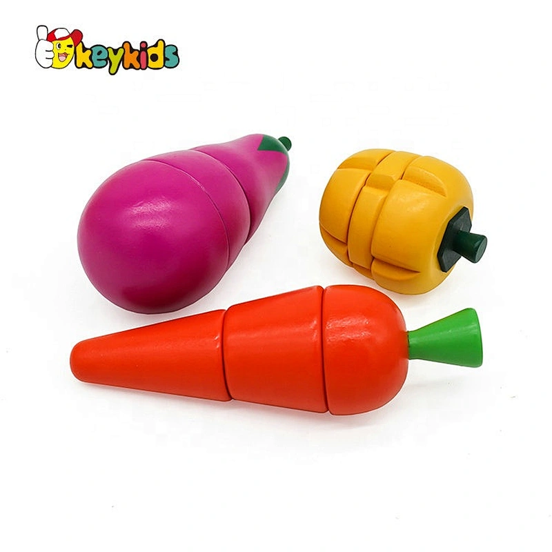 High quality kids wooden cutting vegetables toy,fashon children wooden cutting vegetables toy W10B140