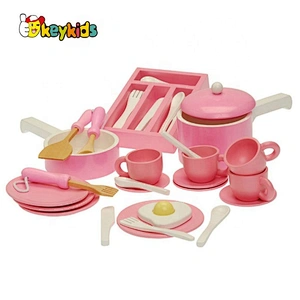 Top sale 36 PCS kids party wooden play tea set for wholesale W10B236