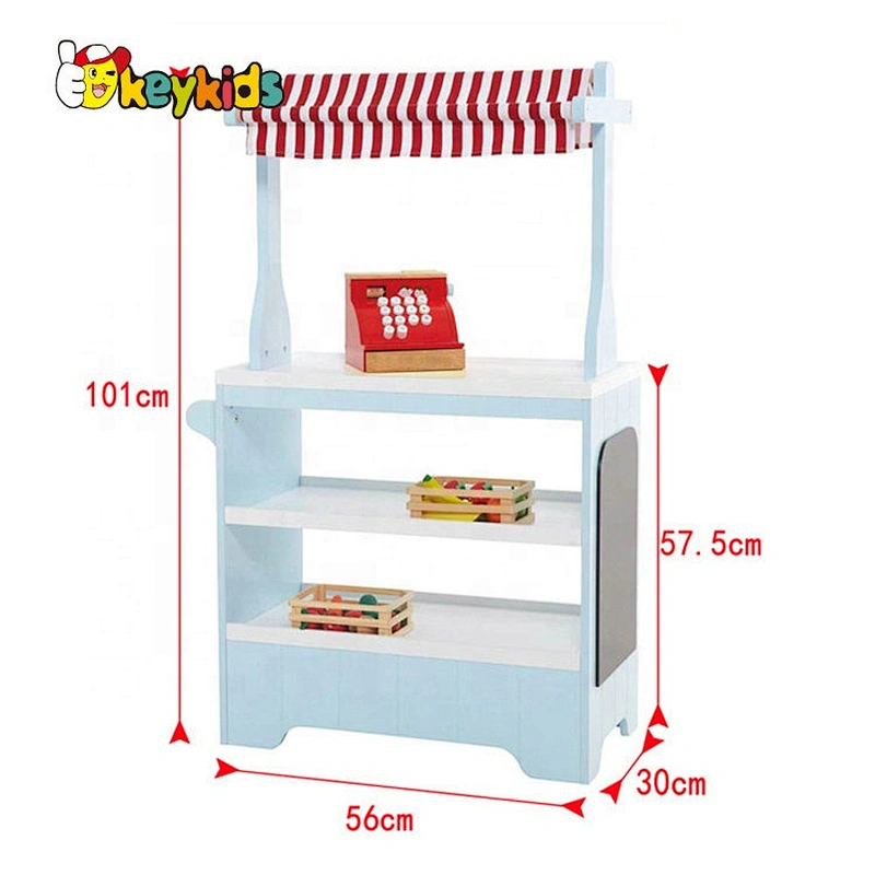 New released children wooden fruit market toy for pretend play W10A108