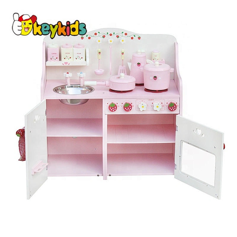Stock wooden kitchen toy for kids,strawberry wooden toy kitchen set toy for children WJ279058