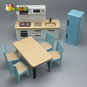 Most popular mini wooden doll house furnitures for kids playing W06B112
