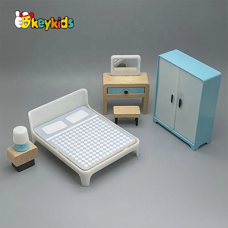 Most popular mini wooden doll house furnitures for kids playing W06B112
