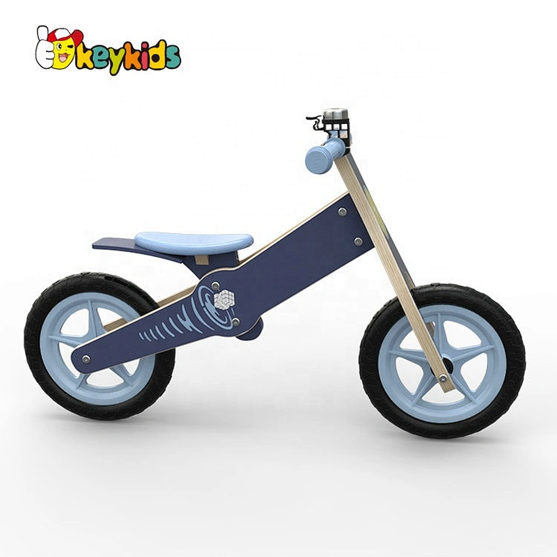 New design blue wooden my first balance bike for boys W16C280
