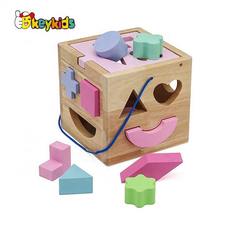 New Educational Kids Wooden Montessori Activity Cube W12D204