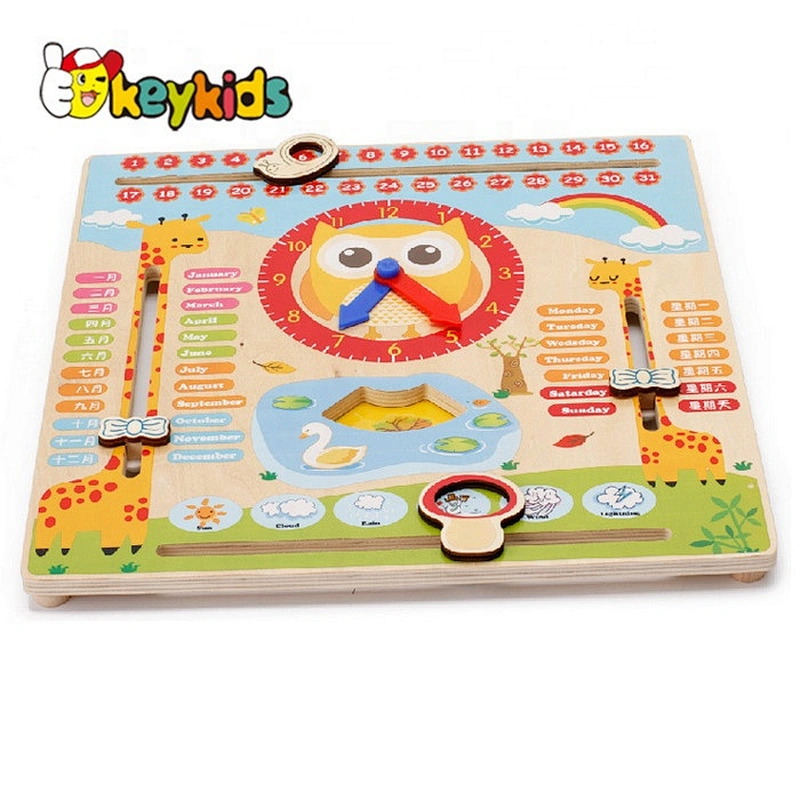 New products children educational wooden advent calendar toys W09F002