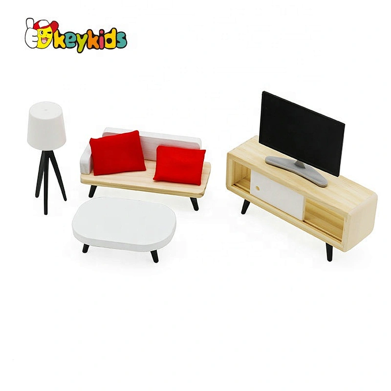 Most popular mini wooden doll house furnitures for kids  pretend play W06B107