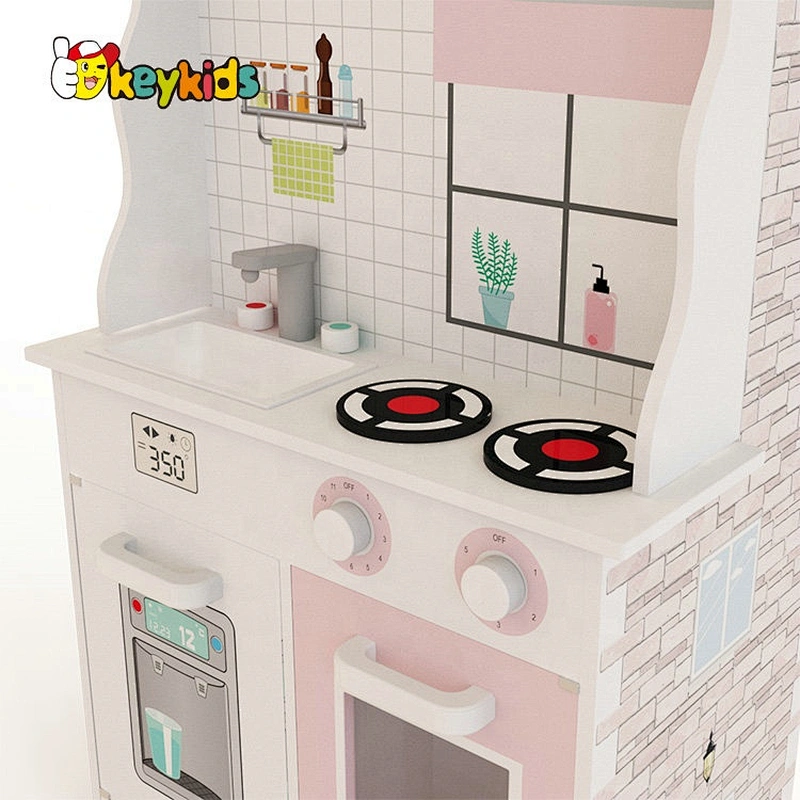 Original Design Kids 2 In 1 Wooden Small Barbie Playhouse And Kitchen Toys For Role Play W06A371D