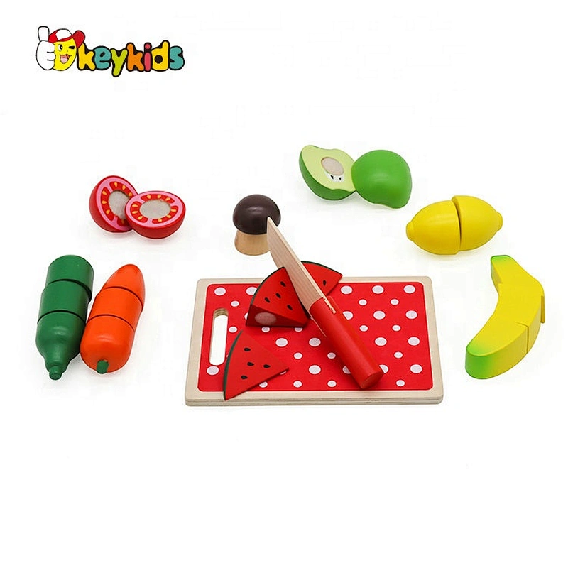 Top Fashion Kids Simulation Wooden Kitchen Cutting Food Toys W10B306