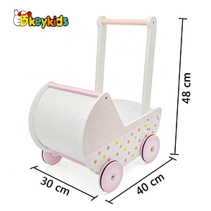 Top Sale Learning Walking Pink Wooden Kids Walker For Wholesale W16E102B