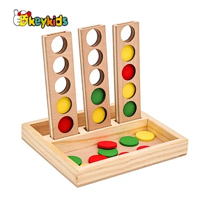 2021 Hot selling early educational wooden colour sorting toys for children W12E076