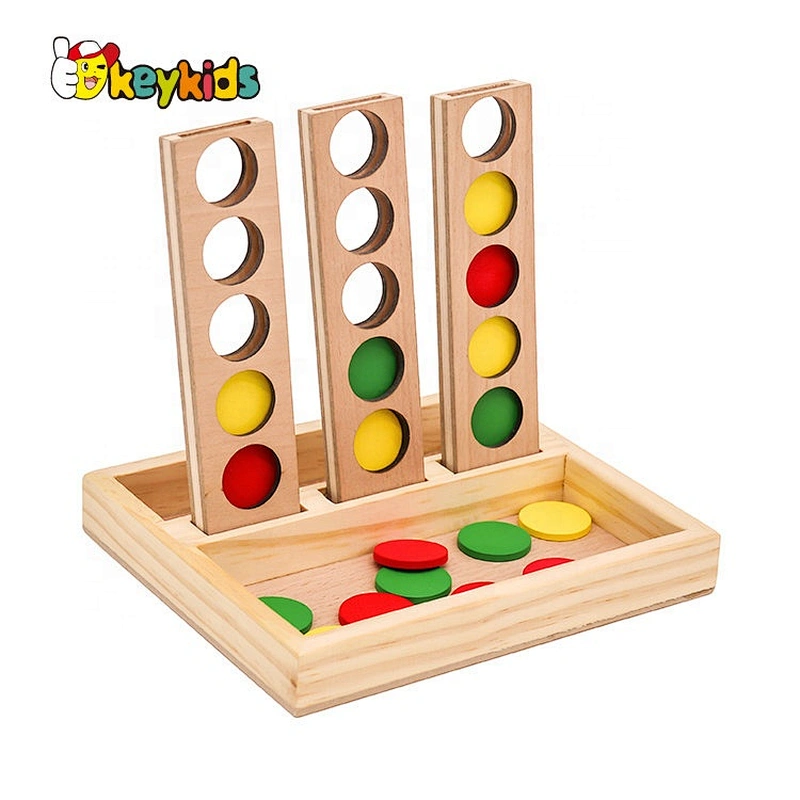 2021 Hot selling early educational wooden colour sorting toys for children W12E076