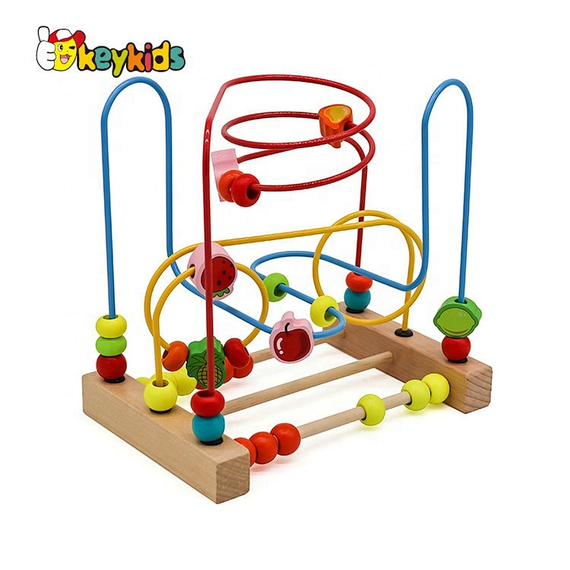 Kid School Learning Toys Wooden Bead Maze W11B098