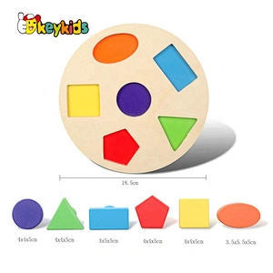 New design baby wooden shape matching toy with knob W13E112