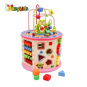 2019 New design stacking wooden baby shape sorter for early development W13E084