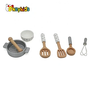New arrive pretend play wooden cookware toy for children W10B377