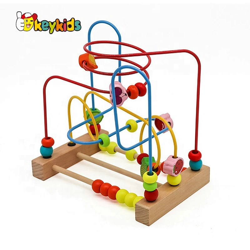 Kid School Learning Toys Wooden Bead Maze W11B098