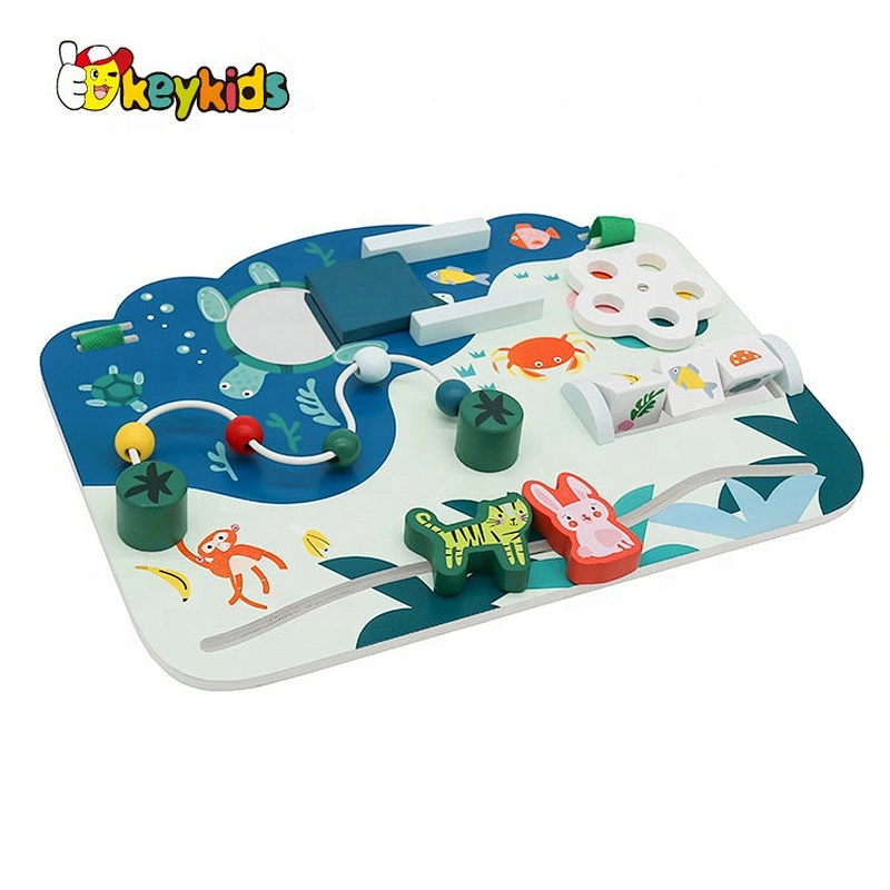 New design montessori wooden sensory busy board for children W12D236