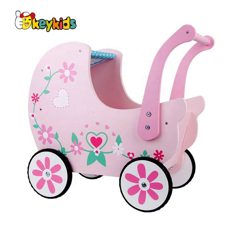 Best Sale Educational Pink Wooden Baby Walker For Kids W16E130