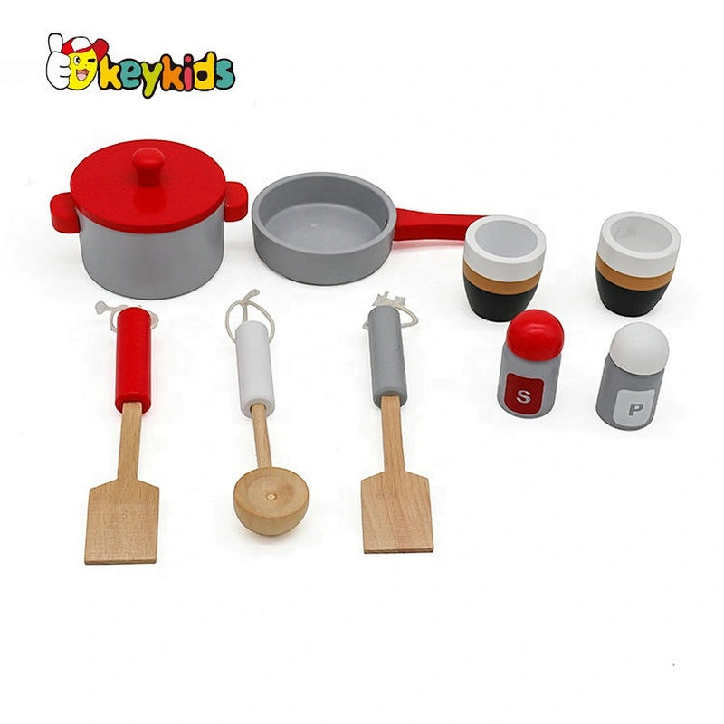 Newly released large children wooden toy kitchen with sounds W10C467
