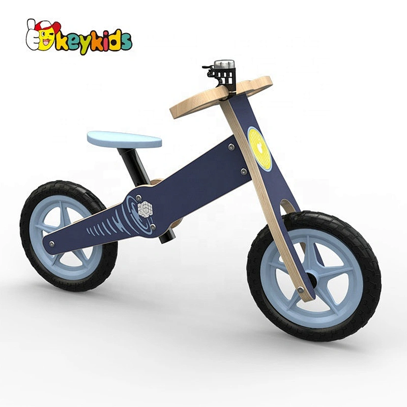 New design blue wooden my first balance bike for boys W16C280