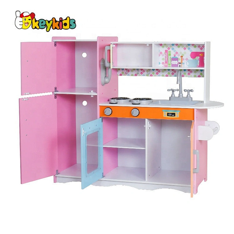 On sale kids cooking pretend wooden toys kitchen set for wholesale W10C569