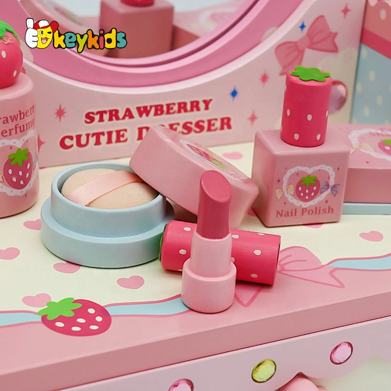 New arrival children wooden toy makeup set for pretend play W10D214