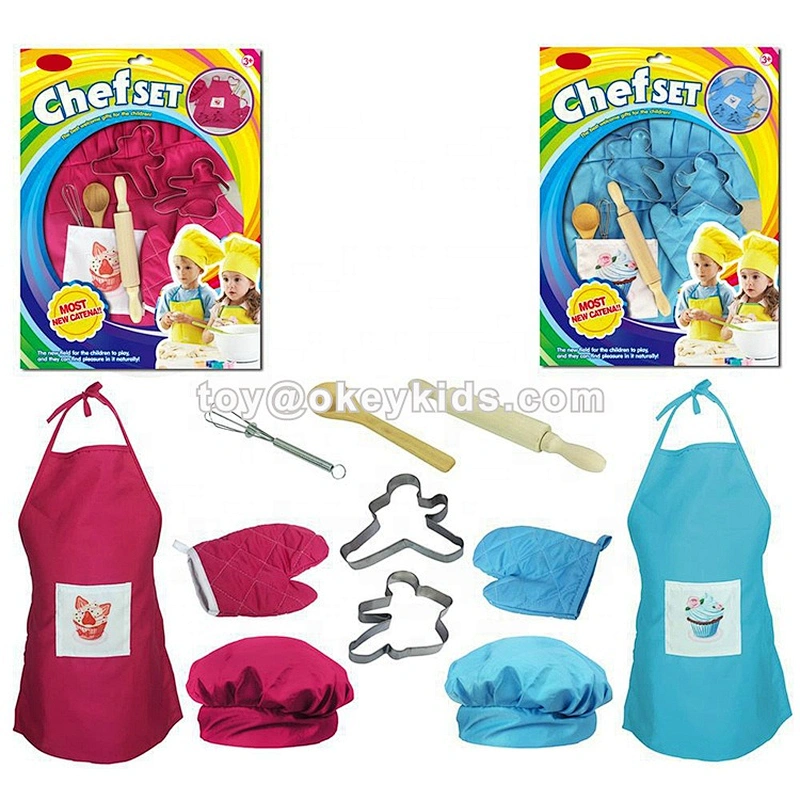 2021 Adorable  carton educational wooden chef set for kids W10D344