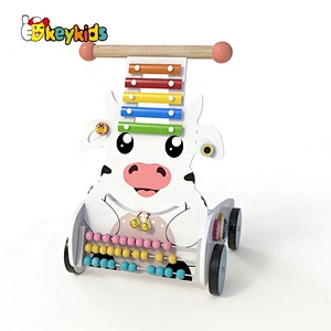 New design 4 in 1 wooden baby learning walker for activity play W16E155