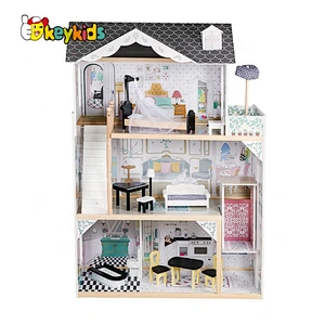New arrived big surprise wooden doll house for children W06A400