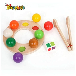 New design early development wooden shape matching toy for baby W13E096