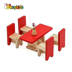 Pretend play diy wooden miniature doll furniture for kids W06B103