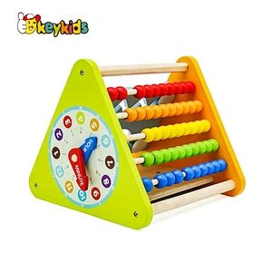 School Learning Toys Wooden Triangle Activity Cube For Kids W12D176