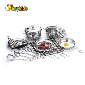 wholesale 8 PCS metal kitchen toy pots and pans set for kids M03A001