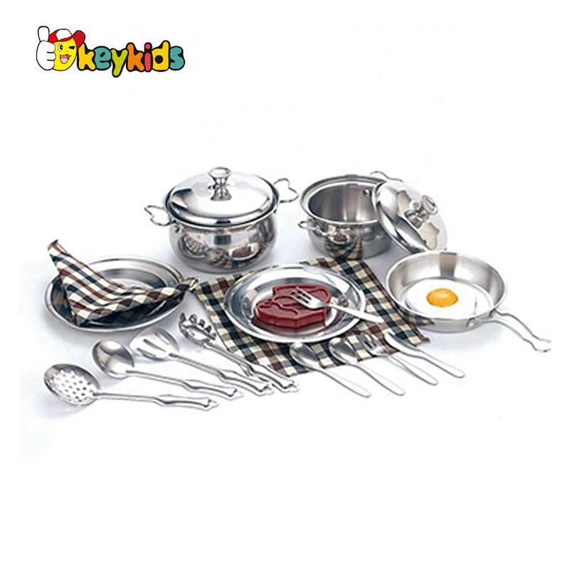 wholesale 8 PCS metal kitchen toy pots and pans set for kids M03A001