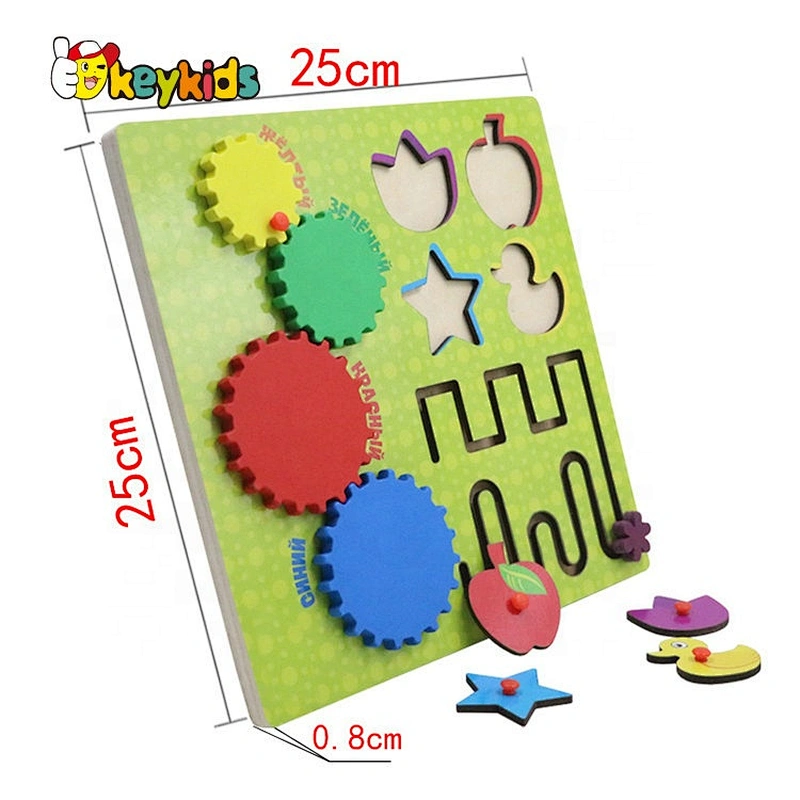 2019 Most popular educational wooden diy sensory board for kids W11H067