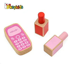 Wholesale kids wooden makeup set toy for pretend play W10D115