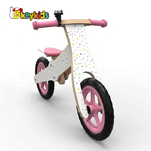 New design pink wooden girls balance bike for wholesale W16C277