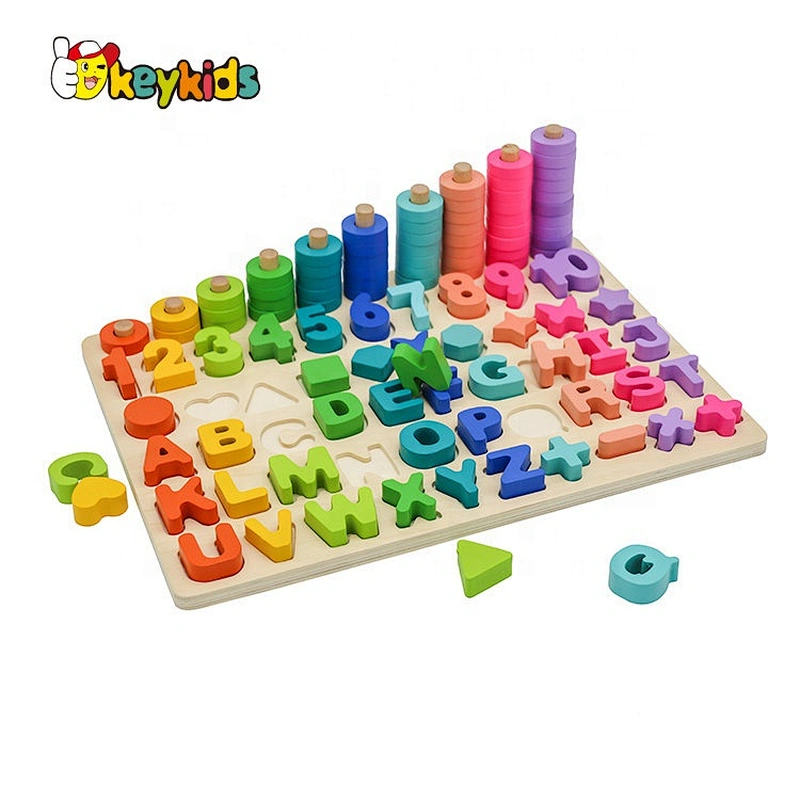 Customize Montessori wooden shape sorter toy for kids W12D230