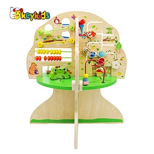 Custom diy montessori wooden shape sorter activity cube for baby W12D307