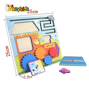 New fashion multi function wooden kids activity board for sale W11H066