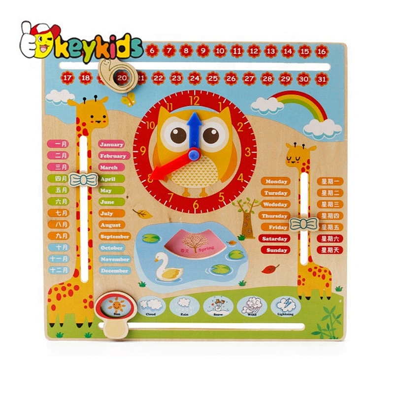 New products children educational wooden advent calendar toys W09F002