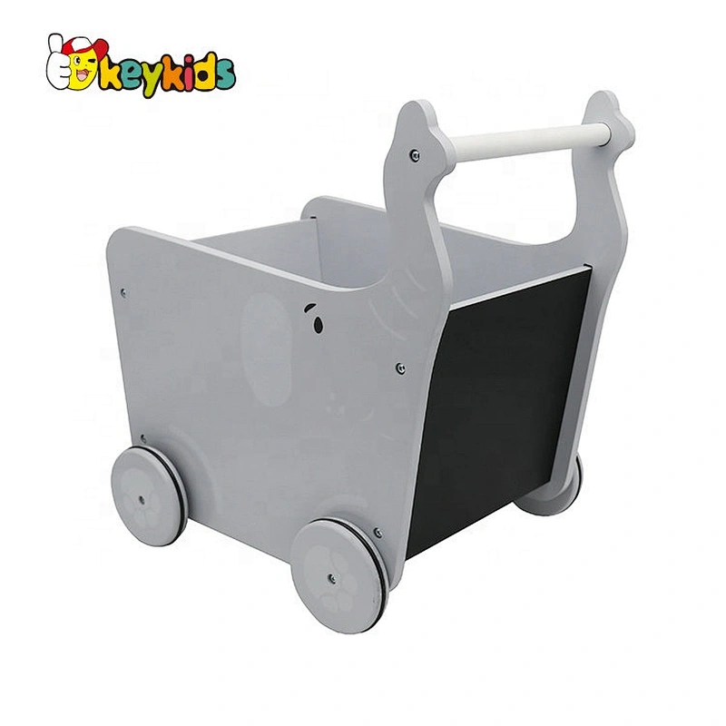 Original Design cartoon baby wooden elephant walker for preschoolers W16E097