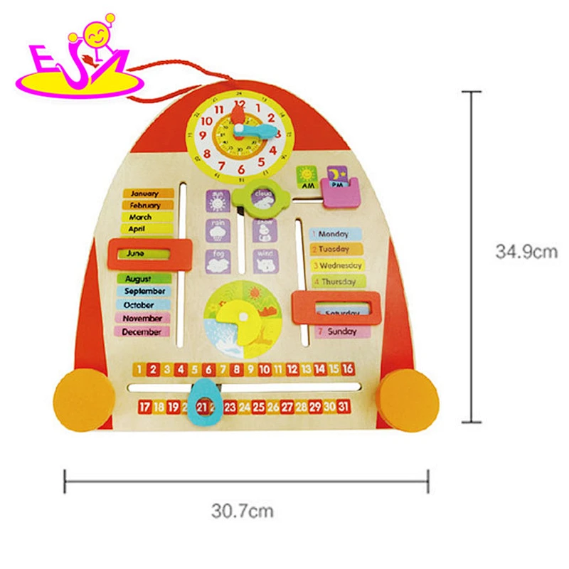new fashion educational calendar wooden first toy for baby development W09F001